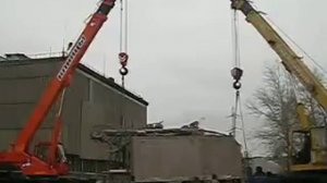 Демонтаж  поворотной части крана  СКГ 63/100