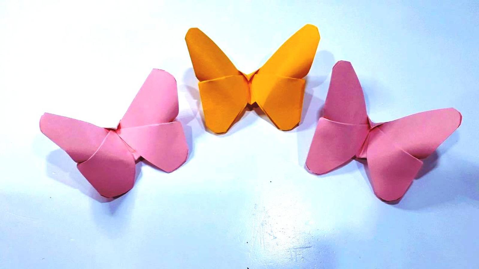 Как сделать легкую бабочку оригами (за 2 минуты). смотреть онлайн