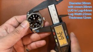 My Datejust,SAN MARTIN 36MM DRESS 100M WATERPROOF MECHANICAL SN0058-G-X 2021,Small wrists,under $50