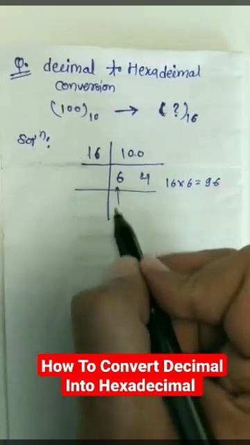 How To Convert Decimal Into Hexadecimal #booleanlogic #numbersystem #booleanalgebra