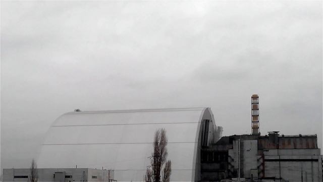 ЧАЭС. Надвижка НБК, таймлапс с двух ракурсов.