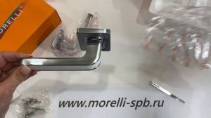 Дверные ручки Morelli "EON" MH-46 SC/W-S55 Цвет - Матовый хром/белый