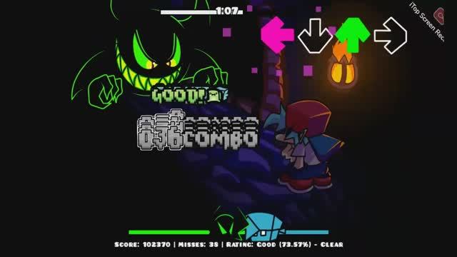 я играю в фнф мод Geometry Dash