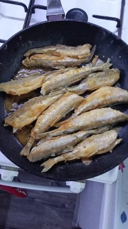 Жареная корюшка 😋👍🐟