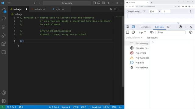 Метод forEach в JS // JavaScript forEach method