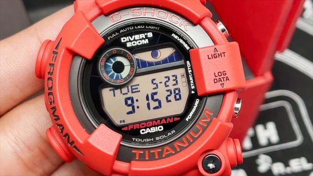 NEW Red 30th Anniversary G-Shock Frogman - GW-8230NT-4 - Titanium Solar Atomic - Review And Unboxin