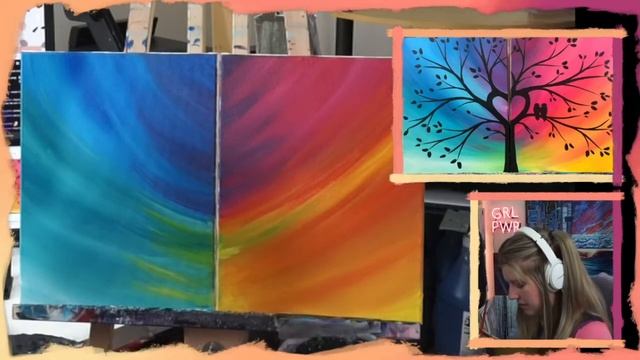 Learn to Paint 'Tree of Love'! Step by Step Acrylic Painting Tutorial by erinbunpaints