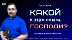 Тема проповеди | Какой в этом смысл, Господи? | Зиновьев Виталий 2 февр. 2025 г.