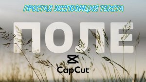Крутая экспозиция текста в CapCut на ПК