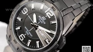 Casio Edifice All Black Black Ion Plated Mens Watch EFR-104BK-1AV, EFR104BK