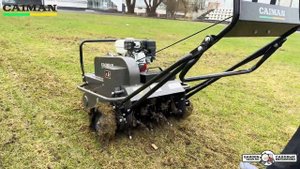 Вертикуттер - аэратор бензиновый Caiman Edgar 60HL Max в работе