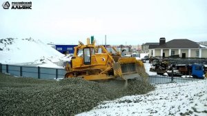 Бульдозер Б14 работа на складе щебня в г. Оренбурге. Продажа новых бульдозеров