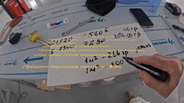 Расчёт реального коэффициента переноса ЛКМ автоматическим окрашиванием #лайфхаки#артробот#станокчпу