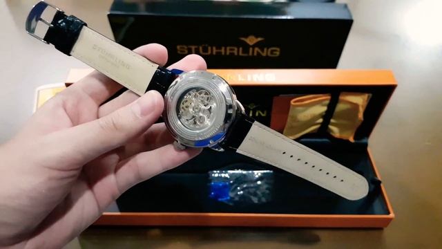 Stuhrling Original Executive 133 .33152 Skeleton Automatic Watch Silver Dial Mechanical Tourbillon смотреть онлайн