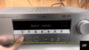 How To Factory Reset Yamaha RX-V359 AV Receiver