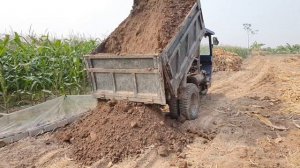 🔴 Super strong sand transport diy tricycle, ВЬЕТНАМ грузовик, перевозящий сверхпрочный песок ,pat 3