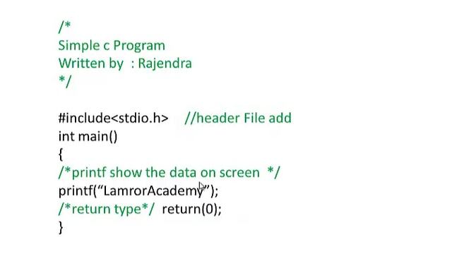 C Tutorial 4 :Syntax and Symbol in C Program