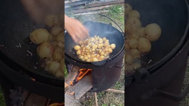 Хек в кляре с молодой поджаренной картошечкой 👌