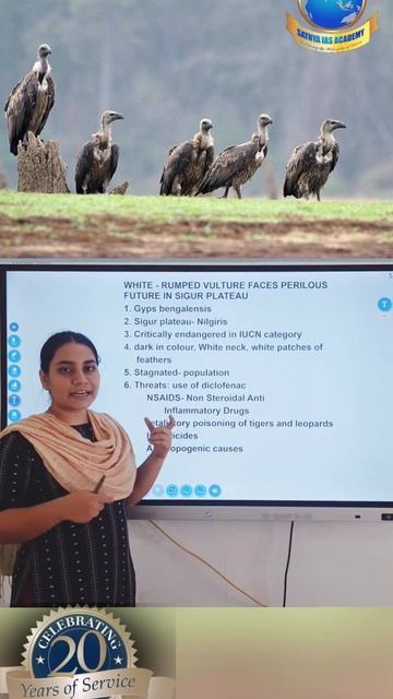 WHITE RUMPED VULTURE IN SIGUR PLATEAU |04.07.2023 DAILY CURRENT AFFAIRS |SATHYA IAS ACADEMY |#short