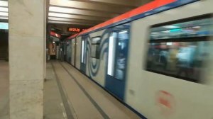 Поезд Москва на станции метро Кузьминки