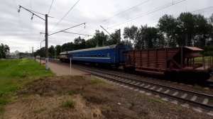 Тепловоз М62 с хозяйственным поездом. Белорусская железная дорога (2021 год)