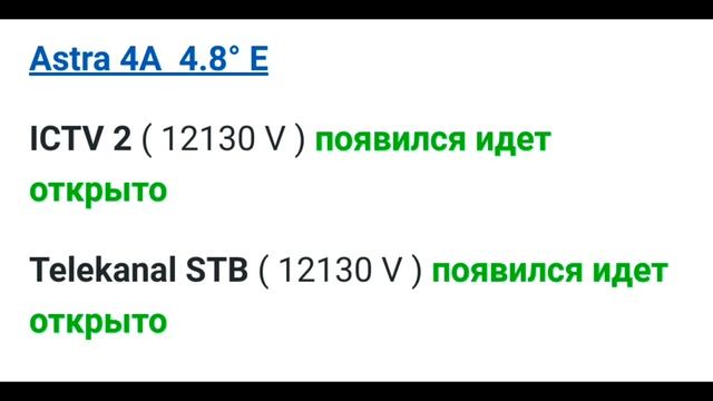 Транспондерные новости. Изменения на спутнике Astra 4.8°