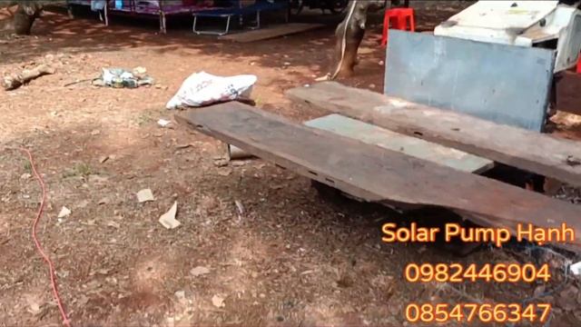 Bơm nước năng lượng Mặt Trời 3hp chạy với 9 tấm pin tại Bù Gia Mập Bình Phước