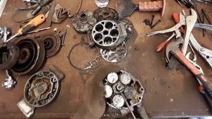 DENSO HFC 134 a Ac compressor disassemble - scrap