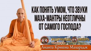 Как понять умом, что звуки Маха-мантры неотличны от самого Господа?