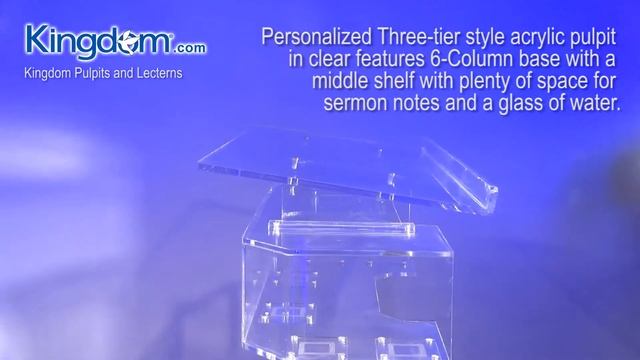 Personalized Three-tier Clear Acrylic Lectern Podium Pulpit - #KL3TIER смотреть онлайн