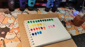 Большая распаковка акриловой краски  BRAUBERG с озона. Обзор, выкраска палитры, мнение.