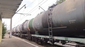 2ТЭ116-955 "БалтТрансСервис" с грузовым поездом, платформа 165 км