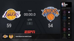 Los Angeles Lakers @ New York Knicks| ESPN Live Scoreboard