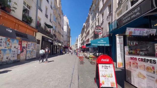 Paris, France 🇫🇷 - car free street | walking in a sunny morning🌞 | #on_the_way [APRIL-2022] смотреть онлайн