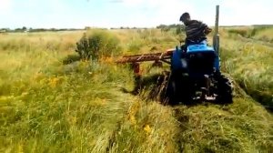 Покос минитрактор исеки, коса уралец.
