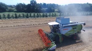 barley harvest claas tucano 340