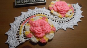 Ажурная салфетка для декора. Дорожка вязаная. Овальная салфетка. МК Марьюшка