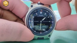 How to settings time casio AW-80 Telememo 30 Analog and Digital watch tutorial / watchservicebd