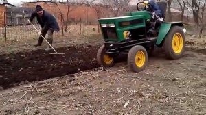 Пахота Самодельный минитрактор