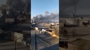 Destruction of a battle ship of the Russian Navy in Berdyansk