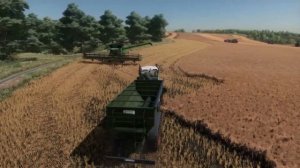 FS22 / Карта Кошмак #07 Уборка рапса 2xClaas Lexion 670, JD8530, Raba 250, JD790i, МТЗ-892 и 1221