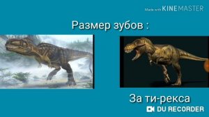 Тираннозавр против гиганотозавра