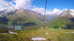 Гора Чегет, спуск на канатке, 1