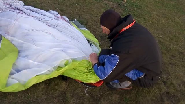 Как налистать параплан в концертину.