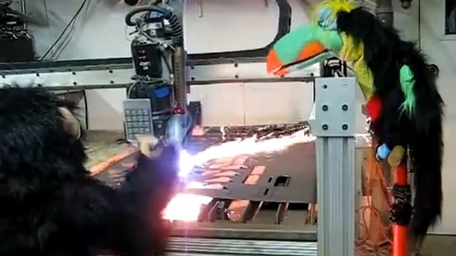 Youcan helping the Chimp make parts