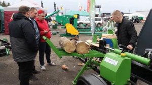 Дровокол гидравлический с гидроподачей мод. ДГП 500 | работа