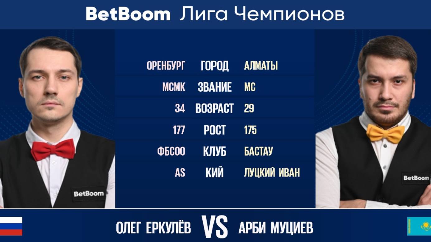 Финал "BetBoom Лига Чемпионов 2022/23"  О. Еркулёв (RUS) - А. Муциев (KAZ). Свободная пирамида.