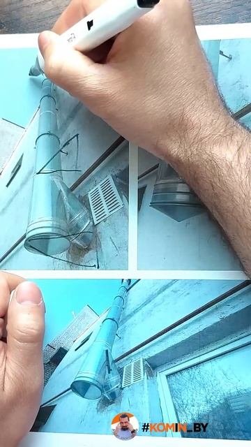 Дымоход для котла через стену  #недымоход