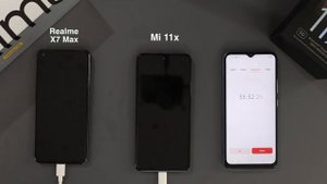 Realme X7 Max(50w) Vs Mi 11x (33w) Battery Charging Test Comparison I