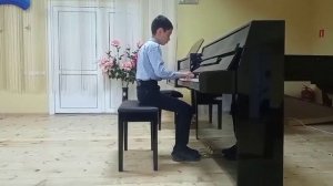 И.С.Бах Двухголосная инвенция √14 си бемоль мажор. Исполняет Бекиров Асан 4 класс Нижнегорская ДШИ